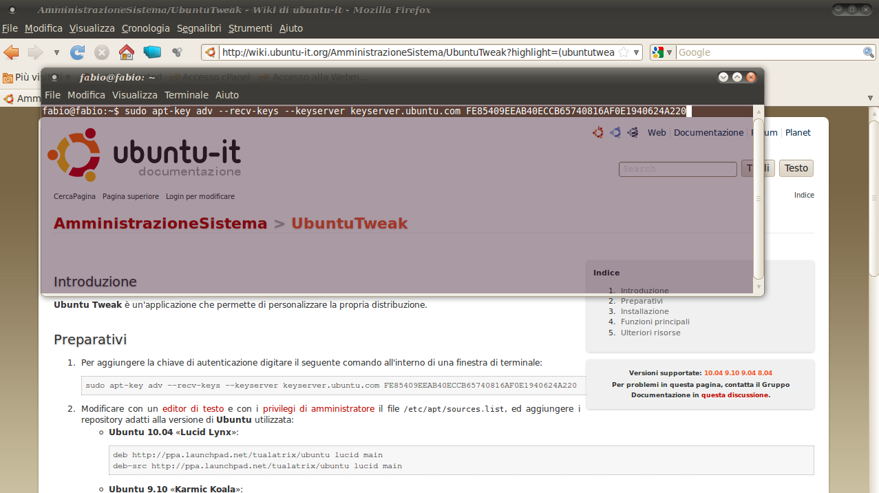 intero sito con ubuntu